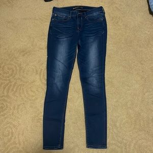 Dark wash skinny jeans from express